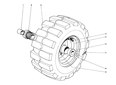Wheel Assembly Diagram and Parts List for 31756 3000001 - 3999999 Toro Snow Blower
