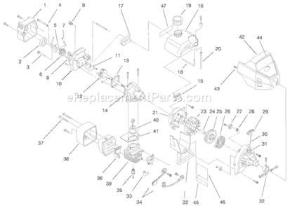Engine Diagram and Parts List for 51903 790000001-7999999991997 Toro Trimmer