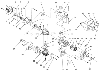 Engine Diagram and Parts List for 51906 69000001-699999991996 Toro Trimmer