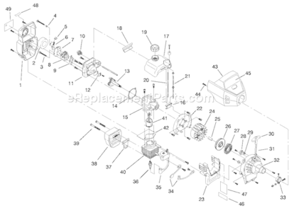 Engine Diagram and Parts List for 51906 990000001-9999999991999 Toro Trimmer