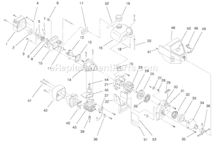 Engine Diagram and Parts List for 51909 790000001-7999999991997 Toro Trimmer