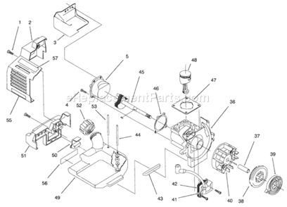 Engine Diagram and Parts List for 51916 69000001-699999991996 Toro Trimmer