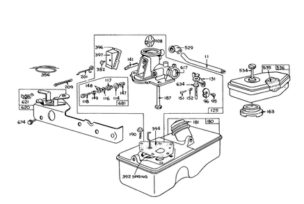 Briggs & Stratton Carburetor Assembly Model 390064 For 19" Hand Propelled Model 16067 Diagram and Parts List for 16155 8000001 - 8999999 Toro Lawn Mower