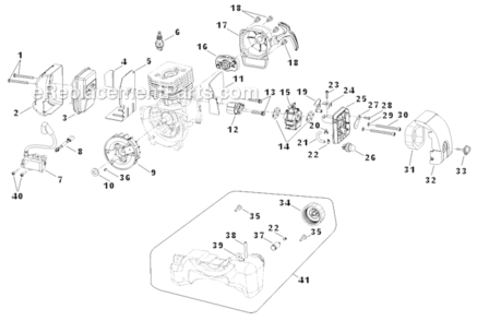 Part Location Diagram of 300748034 Toro Muffler Asm