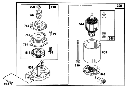 Engine Briggs & Stratton Model 128807-0658-01 Diagram and Parts List for 20473 6900001 - 6999999 Toro Lawn Mower