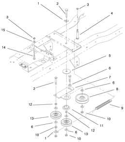 Hydro Drive Components Assembly Diagram and Parts List for 72086 9900001 - 9999999 Toro Lawn Tractor