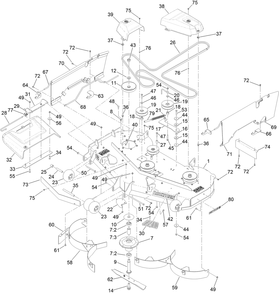 Deck Assembly Diagram and Parts List for 76530 400000000 - 415399999 Toro Lawn Tractor