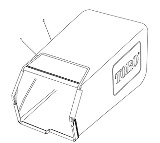Grass Bag Assembly Diagram and Parts List for 26680WG 0000001 - 0999999 Toro Lawn Mower