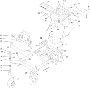 Frame Assembly Diagram and Parts List for 79518 403254000-404314199 Toro Lawn Mower