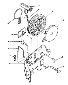 Rewind Starter No. 590531 Diagram and Parts List for 16165 3000001 - 3999999 Toro Lawn Mower