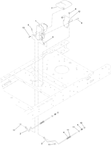 Brake Assembly Diagram and Parts List for 74750 316000001 - 316999999 Toro Lawn Tractor