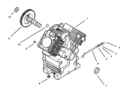 Crankcase Diagram and Parts List for 30610 591300 - 599999 Toro Lawn Tractor