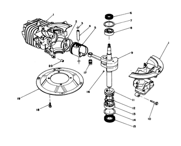 Crankshaft Assembly (Model No. 47ph7) Diagram and Parts List for 16785 8000001 - 8007011 Toro Lawn Mower