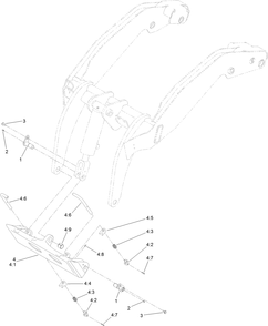 Quick Attach Assembly Diagram and Parts List for 22328 408963400 - 409588175 Toro Lawn Tractor Accessories