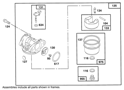 Engine Briggs & Stratton Model 12e802-0653-01 Diagram and Parts List for 21000BC 5900001 - 5999999 Toro Lawn Tractor Accessories