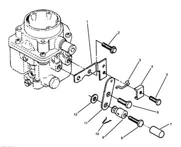 Choke Control (Front Pull) Diagram and Parts List for 73520 5900178 - 5999999 Toro Lawn Tractor