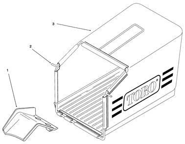 Grass Bag Assembly Diagram and Parts List for 21001B 6900001 - 6999999 Toro Lawn Mower