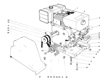 Engine Assembly Diagram and Parts List for 38150 5000001 - 5999999 Toro Snow Blower