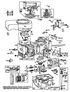 Briggs & Stratton Model No. 253706-0152-01 (Continued) Diagram and Parts List for 30111 4000001 - 4999999 Toro Lawn Tractor Accessories