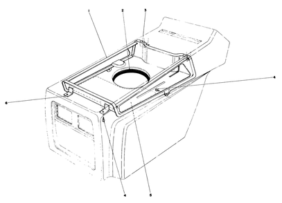 Hood Duct Assembly Diagram and Parts List for 57356 8000001 - 8999999 Toro Lawn Tractor