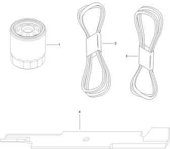 Mvp Belt And Blade Kit Assembly Diagram and Parts List for 135-2254  Toro Lawn Tractor