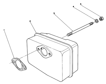 Muffler Assembly Diagram and Parts List for 38180 9000001 - 9999999 Toro Snow Blower