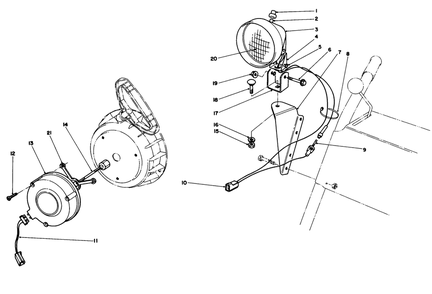 Light Kit No. 54-9822 (Optional) Diagram and Parts List for 38054 1000001 - 1999999 Toro Snow Blower