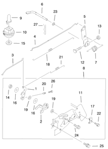 Control Linkage Assembly Diagram and Parts List for 20044 99000001 - 99999999 Toro Lawn Mower