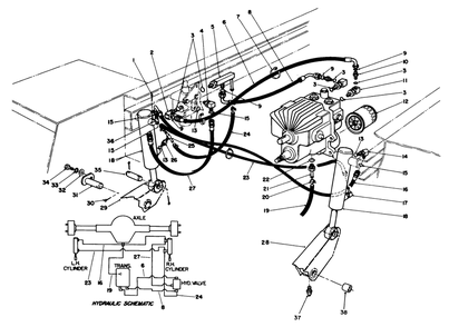Hydraulic Valve & Liftarm Cylinders Diagram and Parts List for 30798 0000001 - 0999999 Toro Lawn Tractor