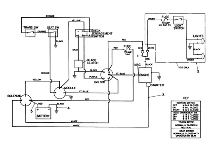Electrical Diagram Diagram and Parts List for 57300 4000001 - 4999999 Toro Lawn Tractor