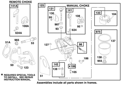 Engine Briggs & Stratton Model 195707-0421-E1 Diagram and Parts List for 70044 9900001 - 9999999 Toro Lawn Tractor