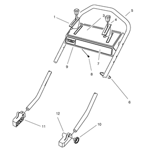 Handle Assembly Diagram and Parts List for 26632 7900001 - 7999999 Toro Lawn Mower