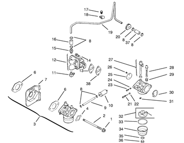 Fuel System-Kohler Diagram and Parts List for 72045 7900001 - 7999999 Toro Lawn Tractor
