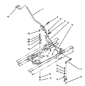 Shift Assembly (Serial No. 3900001-3901528)(Model No. 71140)(Serial No. 3900001-3900899)(Model No. 71200) Diagram and Parts List for 71200 3900001 - 3999999 Toro Lawn Tractor