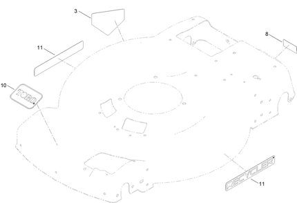 Decal Assembly Diagram and Parts List for 21467 400000000 - 999999999 Toro Lawn Mower