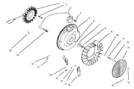 Ignition And Charging System Diagram and Parts List for 30610 690001 - 699999 Toro Lawn Tractor