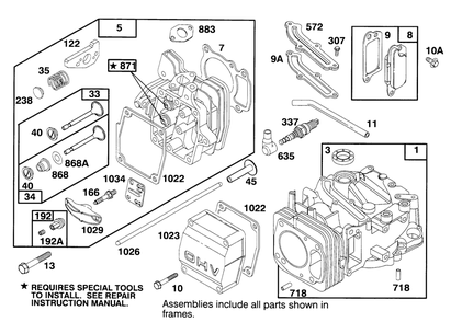 Engine Gts 150 Diagram and Parts List for 26630BC 4900001 - 4999999 Toro Lawn Mower