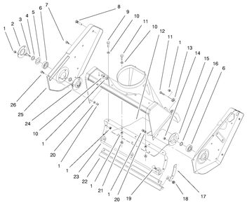 Side Plate & Scraper Assembly Diagram and Parts List for 38425 7900001 - 7999999 Toro Snow Blower