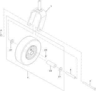 Caster Wheel Assembly Diagram and Parts List for 29516 413000000 - 999999999 Toro Aerator