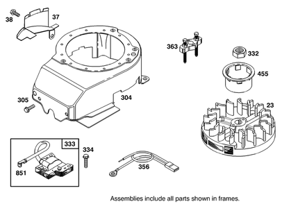 Flywheel Assembly Briggs And Stratton 127802-0640-01 Diagram and Parts List for 20444 5900001 - 5999999 Toro Lawn Mower