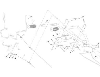 Handles And Controls Assembly Diagram and Parts List for 58603 322000001 - 322999999 Toro Tiller