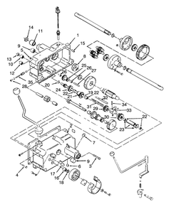 Transmission 8-Speed Diagram and Parts List for 73320 3900001 - 3999999 Toro Lawn Tractor