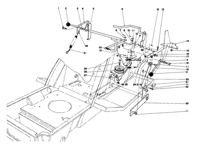 Shift & Clutch Assembly Diagram and Parts List for 57356 0000001 - 0999999 Toro Lawn Tractor