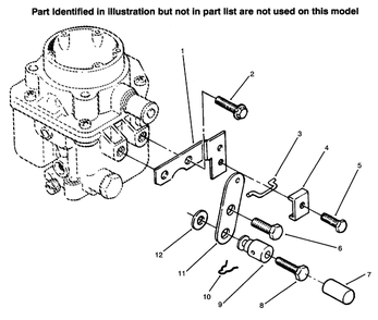 Choke Control Diagram and Parts List for 73422 6900001 - 6999999 Toro Lawn Tractor