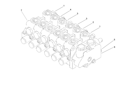 Hydraulic Valve Assembly 108-5680 Diagram and Parts List for 23163 317000001 - 317999999 Toro Lawn Tractor Accessories