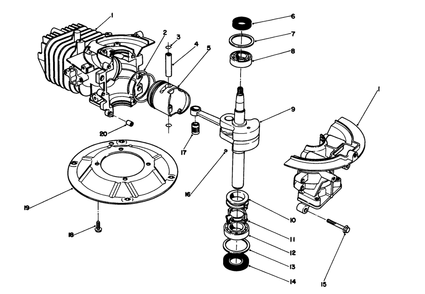 Crankshaft Assembly (Model No. 47pn2-3) Diagram and Parts List for 22040 3900001 - 3999999 Toro Lawn Mower