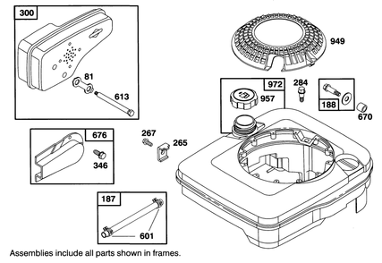 Engine Briggs & Stratton Model 122702-3171-01 Diagram and Parts List for 16400 4900001 - 4999999 Toro Lawn Mower
