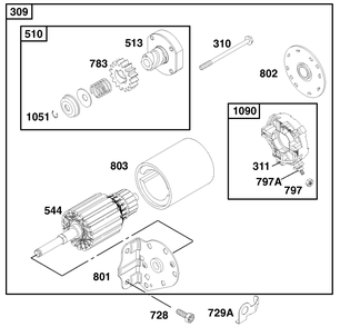 Engine Briggs & Stratton Model 28q777-0690-E1 Diagram and Parts List for 71221 9900001 - 9999999 Toro Lawn Tractor