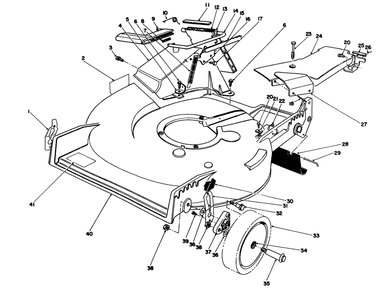 Housing Assembly Diagram and Parts List for 20216 1000001 - 1999999 Toro Lawn Mower