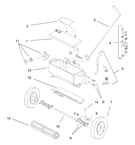 Seeder Assembly Diagram and Parts List for 62060 890001 - 899999 Toro Seeder